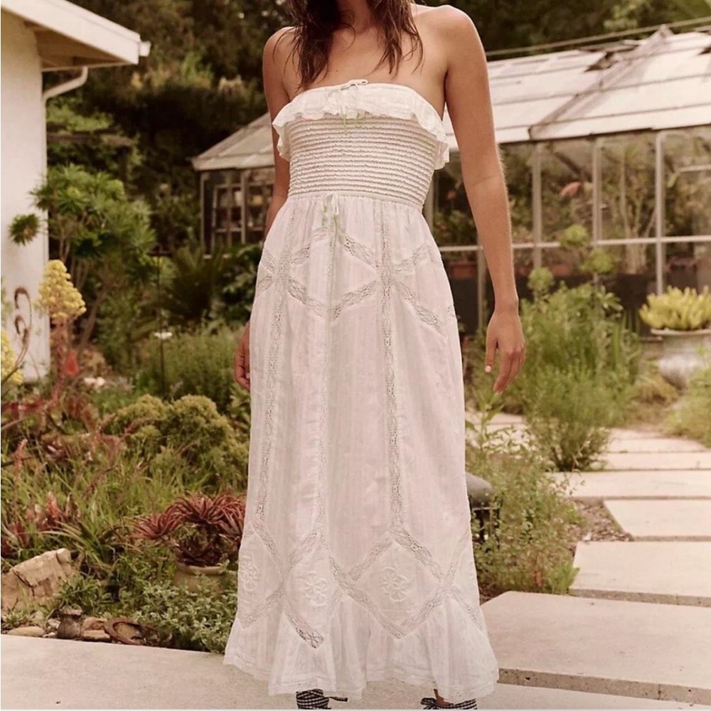 Free People Strapless Lace Dress